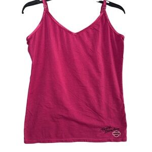 Harley-Davidson Loveland, Colorado Women's Pink Adjustable Tank Top Size XL